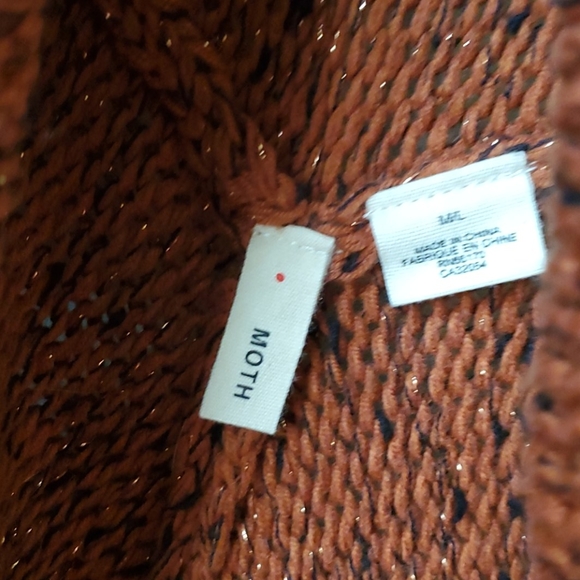 Anthropologie Moth cocoon sweater rust EUC - Picture 2 of 5